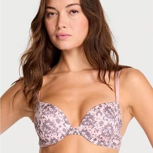 Victoria's Secret Pink Floral Sexy Tee Smooth Push-Up Bra Size 36C